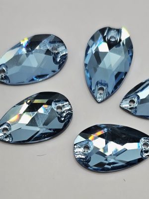 Sky Blue Teardrop Sew On Feature Stone (4-8 pcs)