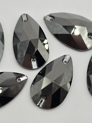 Titanium Teardrop Sew On Feature Stone (4-8 pcs)