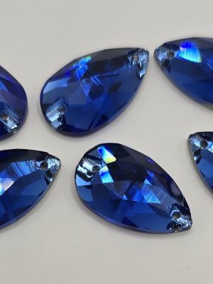 Sapphire Teardrop Sew On Feature Stone (4-8 pcs)