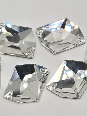 Crystal Clear Cosmic Sew-On Feature Stone