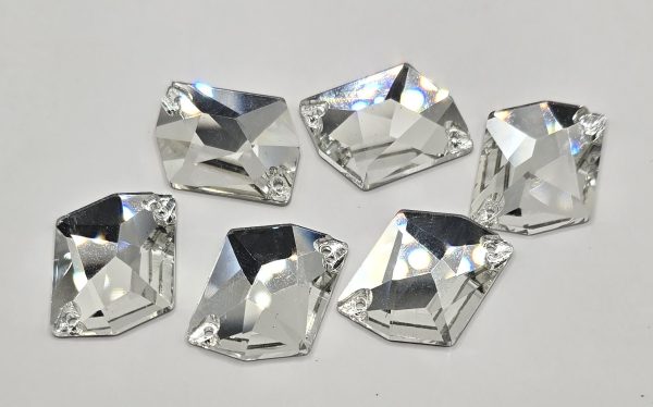 Crystal Clear Cosmic Sew-On Feature Stone