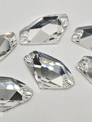 Crystal Clear Galactic Sew-On Feature Stone