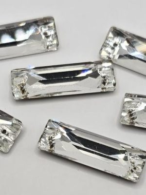 Crystal Clear Baguette Sew-On Feature Stone
