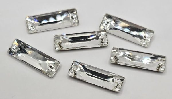 Crystal Clear Baguette Sew-On Feature Stone