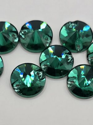 Emerald Round Rivoli Sew-On Feature Stones