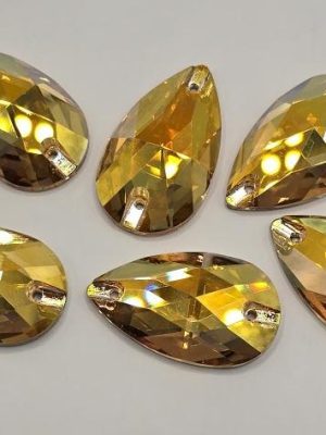 Gold Nugget Teardrop Sew-On Feature Stone